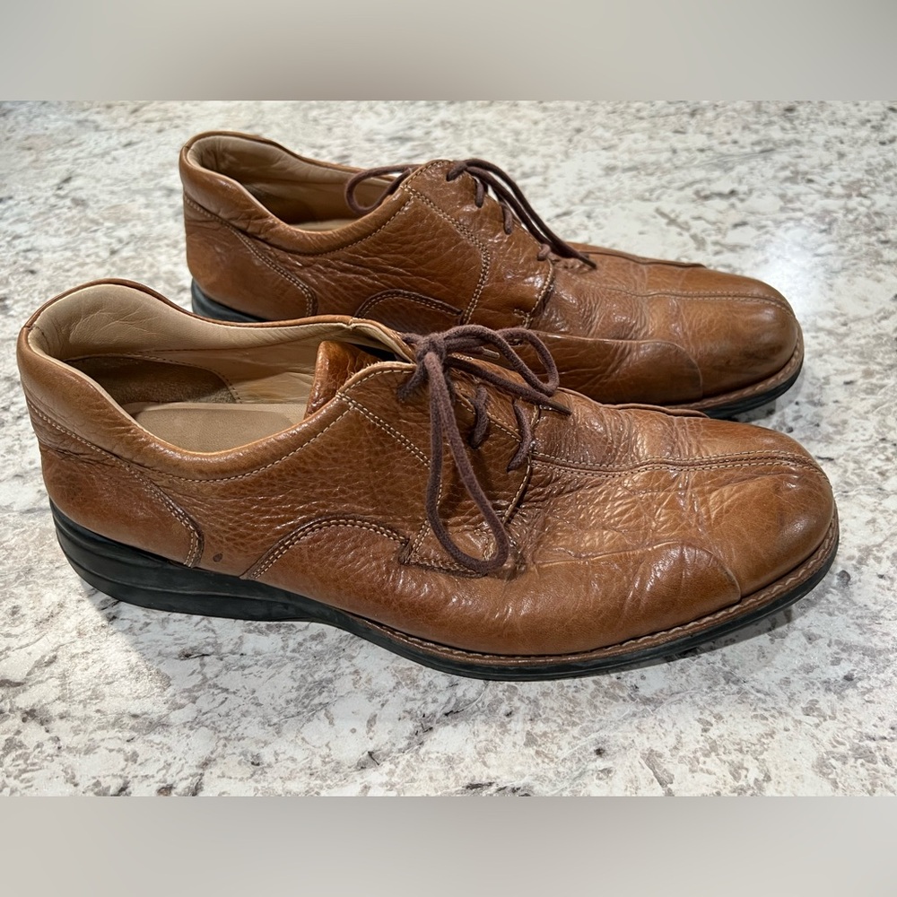 Mens Johnston and Murphy Lace Up Brown Shoes Size 10